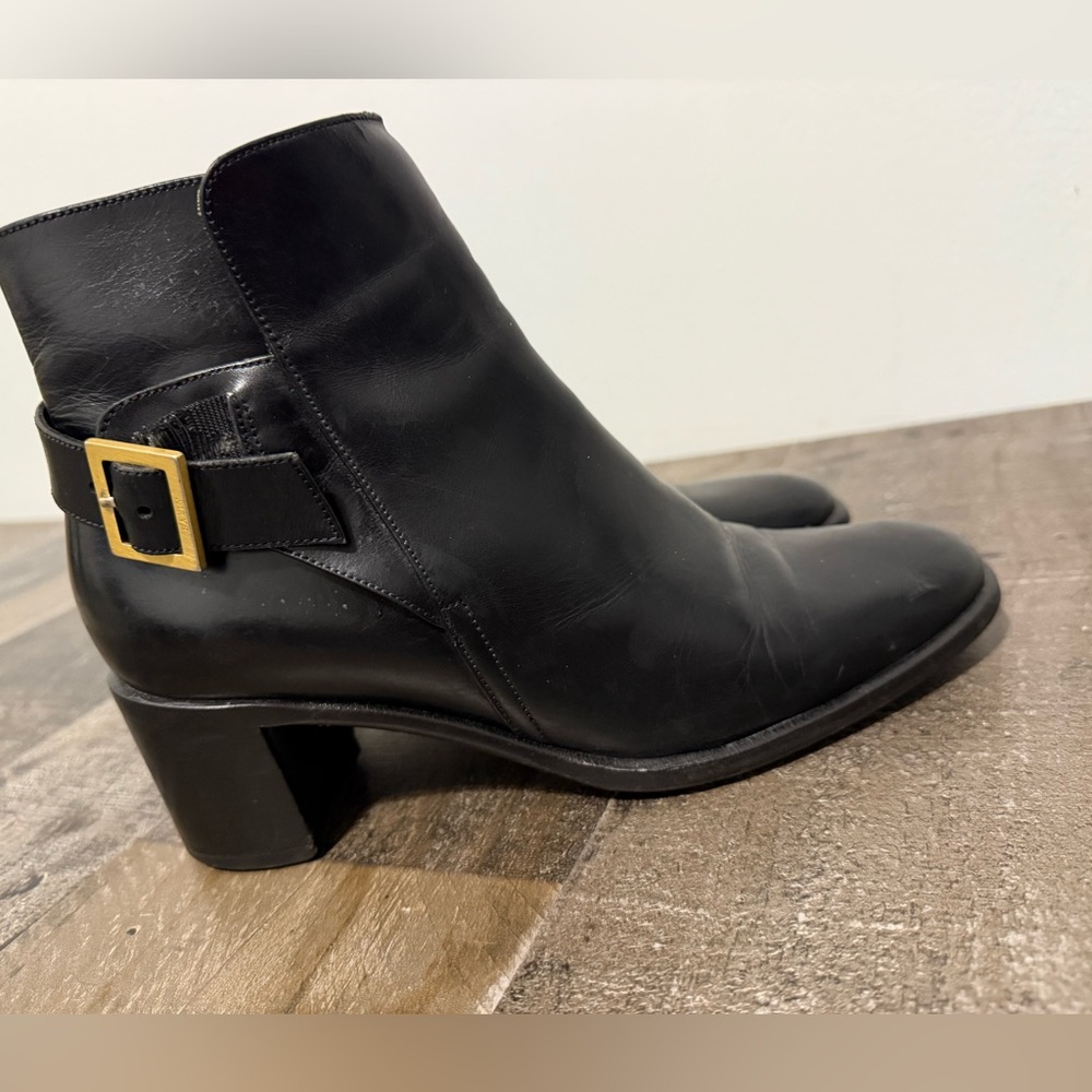 Bally Baluja Black Leather Ankle Boots Women’s‎ EU 36.5 Made in Italy